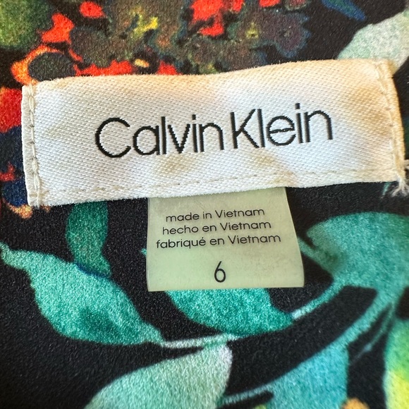 Calvin Klein floral print midi dress size 6 - Picture 3 of 10